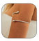 Hebterrka Goldene Spiral-Armmanschette für Damen, Oberarm Gold Armreif, Minimalistisches Armband Bangle Liquid Lava Kette, Offene Armreif für Frauen（Silber）