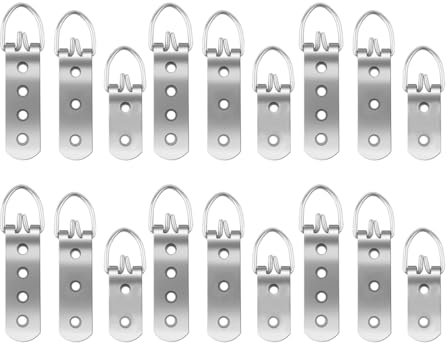 CPJJ 18 Pezzi Gancetti per Quadri, Ganci e Attaccaglie Quadri di Fissaggio, Ganci Quadro per Appendere Quadri per Cornici, Specchi, Opere d'Arte