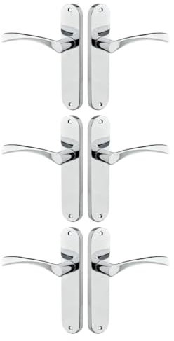 Designer Levers - Marvel Lever Latch Polished Chrome Pack of 3