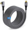 MOPOCHG Cable USB C 3.2 Gen 2x2 20Gbps, 5 m 90 Grado Tipo C de Carga Rápida 240W 48V/5A PD3.1 con E-Mark Chip y Cable de Datos 4K @ 60Hz Para Thunderbolt 3/4, iPhone 16/15 Pro, Samsung Galaxy S24