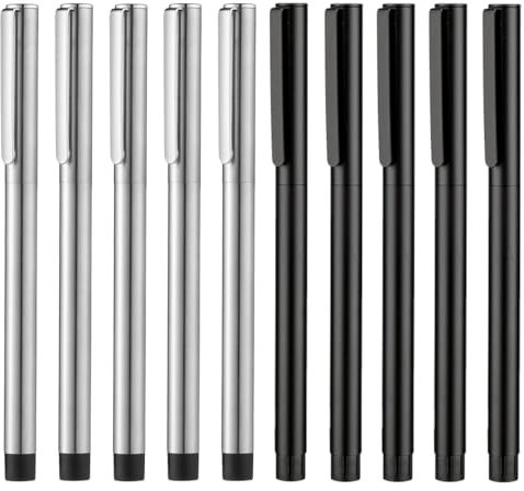 2PCS Jinhao 65 Fountain Pen Set (EF/F, 65 Steel/Black Set)