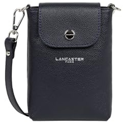 LANCASTER | Milano Bao - Pochette smartphone Cuir de Vachette Grainé Bleu foncé