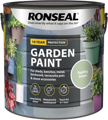 SuperGift.com Garden paint adds colour, waterproofs, and improves water repellence (Sapling Green, 2.5 Liters)