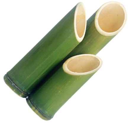 CIYODO Lot De 3 Vases en Bambou pour Compositions, Style Artistique Et Moderne, Style Rustique, pour Centres De Table