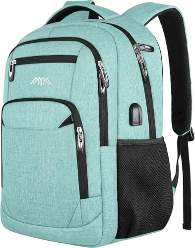 Rucksack Damen Schulrucksack Mädchen Teenager, Schule Daypacks für 15.6 Zoll Laptop Rucksack mit USB Ladeanschluss