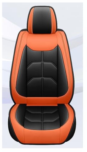 BSBZGKGPBW Sitzbezüge Auto Universal Auto Sitzbezug Für KIA Für Sportage Ceed Für Rio Für NIRO Für Stinger Optima Für Soul Für Forte Auto Zubehör Alle Auto Modell Auto-Sitzbezug(Black Orange 5 Seat)