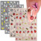 Shimmerz 4 Sheets Bee Ladybird Ant Nail Art Stickers 5D Relief Self-Adhesive Nail Decals Flowers Daisies Butterfly Nail Designs