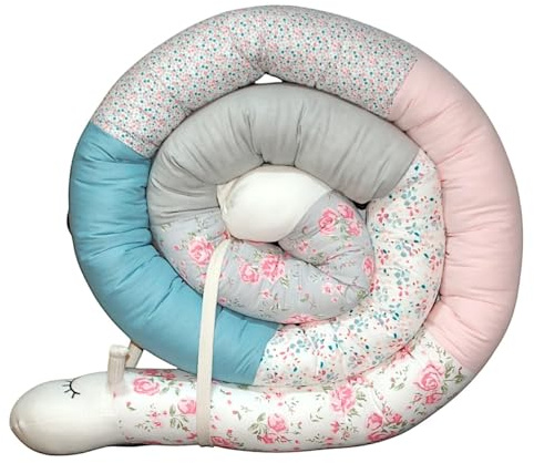 Generisch Bettschlange/Bettschnecke XXL** Seitenschläferkissen**personalisierbar** (Rosen rosa)