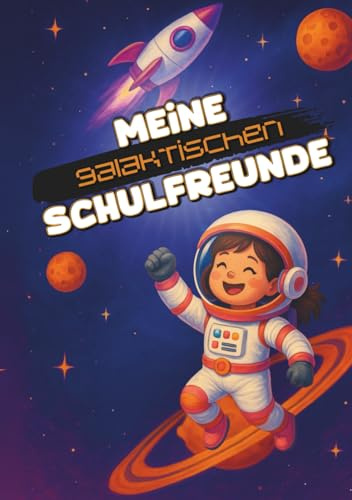 Meine galaktischen Schulfreunde | Premium Edition: Das kreative Freundebuch für Grundschüler – mit vielen Ausmalfeldern ideal für Schreibanfänger und kleine Astronautinnen