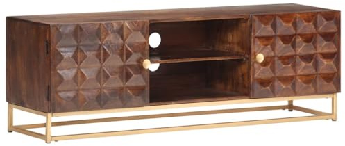 vidaXL TV Cabinet, TV Unit for Living Room, TV Stand with Storage, Media Cabinet, Entertainment Centre, Stereo Cabinet, Solid Mango Wood