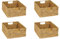 INWONA 4er-Set Regal Korb für Halbes Fach im Kallax Regal Wasserhyazinthe Natur Faltkorb Flechtkorb Regalbox Storage Box Aufbewahrungskorb Schrankkorb sehr stabil 31 x 34 x 15 cm