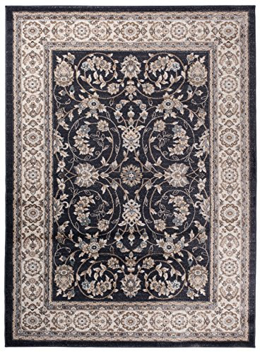 Carpeto Orientteppich Teppich Schwarz 250 x 350 cm Ornamente Klassisch Muster - Wohnzimmer Schlafzimmer Esszimmer