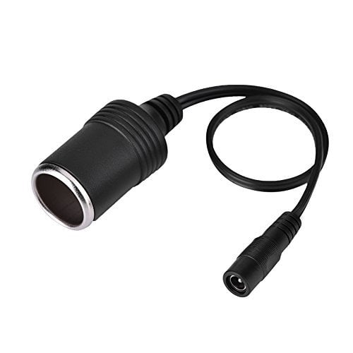 12V DC 5,5 x 2,1 mm câble d'extension pour allume-cigare de voiture adaptateur prise allume-cigare femelle à femelle câble d'alimentation pour pompe à air de voiture, voiture refrigerato, noir
