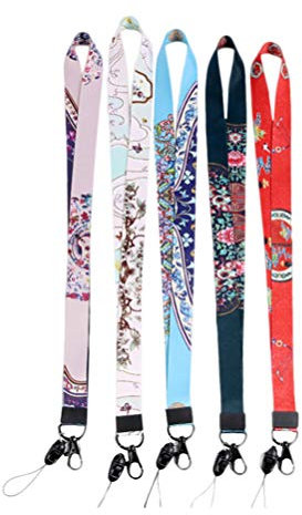 Toyvian Lot de 6 cordons tour de cou rétro pour clés, carte d'identité, téléphone portable (couleur aléatoire)