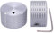 Taiss/2 Stücke Silberfarbenes Aluminium Potentiometer Drehknopf für Wellen mit 6 mm Durchmesser, Lautstärkeregler, Audioknopf, Gitarrenknopf, Schaltknopf, 25 mm Durchmesser x 15mm Höhe
