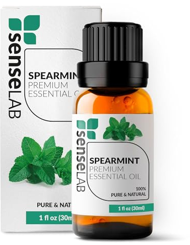 SenseLAB Aceite Esencial de Hierbabuena - Aceite de Hierbabuena Natural 100% Puro de Grado Terapéutico para Difusor de Aromaterapia y Humidificador - Protección en Exteriores (30 ml)