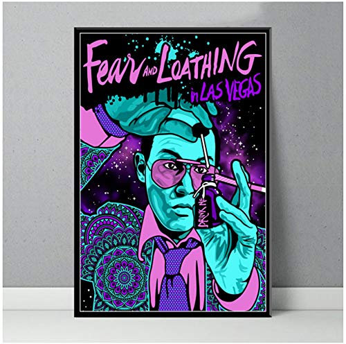DNJKSA Hot Fear and Loathing In Las Vegas Classic Movie Painting Poster Wall Art Canvas Artwork Decor -50x75cm No Frame
