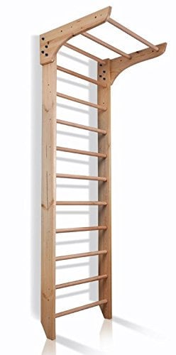 Sportgerät Kletterwand Klettergerüst Fitness ˝Kinder-1-240˝ Holz Sprossenwand mit Stange Turnwand Kinder Gym, EU-Warenlager, Zertifikat!