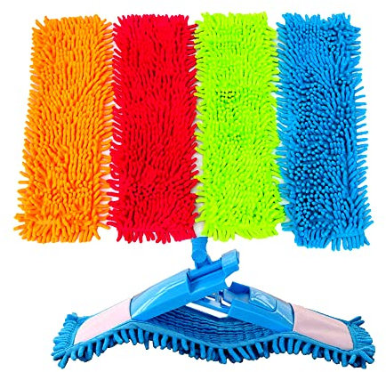 1 x Microfiber Mop Refill Replacement Heads Dust Floor Cloth Cleaning Washable Pads Cleaning Pad Clean Mop Head (1 x Assorted Color)