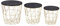 3er Set Beistelltisch Metall Metallkorb Drahtkorb Gold Schwarz Couchtisch Deckel Aufbewahrung Design Deko Tisch
