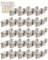 GERCAR - Pro - Lot 24x cylindre à bouton 70 mm - 24x cylindre serrure/barillet de porte d'entree/interieure avec bouton 35/35 mm - En laiton Avec 120 clés - Longueur : 70 mm, A: 35 B : 35