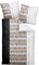 Janine Bettwäsche Milano 45026 07 Kaffee Braun Weiß Streifen Bahnen Linien Gestreift Baumwolle Mako Satin, Größe:155 cm x 220 cm