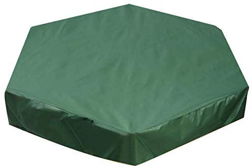 Felenny Bac a Sable Coquillage Bâche hexagonale pour Bac à Sable avec Cordon de Serrage, étanche à la poussière pour bac à Sable pour Jardin extérieur