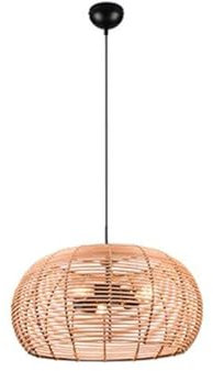 Trio-Leuchten Hängelampe, Rattan, Natur, E27