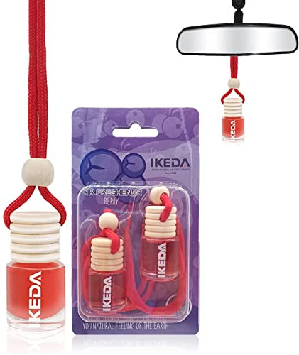 Car Air Fresheners for Women | Berry Smell Air Freshener Car | Strong Perfume Car Hanging Diffuser with Odour Eliminaor Technology | Car Accessories for Women | Car Scents Air Fresheners by Ikeda