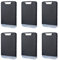 ZCZN 6 PCS Porte-Bloc A4 avec Pince - Conférence Plastique Support De Papier Clip Rangement - Compartiment Séparé pour Stylos, Idéal pour l'école, le Bureau Industriel, le Personnel Médical - Noir