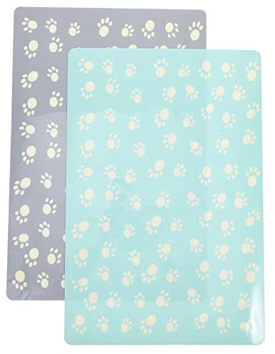 POPETPOP Katze 2st Haustier Tischset Slow-Feeder- Futter- Und Tränkezubehör Für n nfutter Haustierfutter Hundegeschirr Gummi n Silikon-pad Wasserdicht Pp Katzenstreumatte