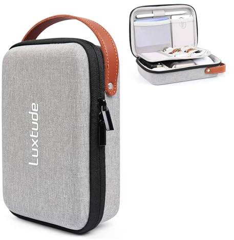 Luxtude Electronic Travel Organizer Case, Hard Travel Cable Organizer Bag, Portable Electronics Bag, Accessories Case for Charger/Mouse/Cash/Card/Apple Pen