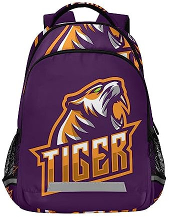 Vnurnrn Tiger Angry Animals E-Sport Mädchen Schulter Rucksacks Bookbag Kinderrucksack Büchertasche Schüler Rucksäcke für Teen Jungs