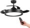 M mimotec - Ventilatore a Soffitto Led Nero Yeray II 56W con luce, telecomando, basso consumo, motore DC 20W+Luce LED 36W, 6 velocità, funzione estate-inverno, silenzioso,4 Lame retrattili. LM8819