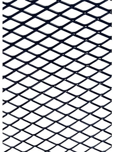 Car Grille Mesh 8x16mm Aluminium Mesh Grille Universal Car Racing Grille Mesh Net Grid Body Bumper Rhombic Grill Durable Honeycomb Mesh Grille for Bumper, Hood Vents, Fenders