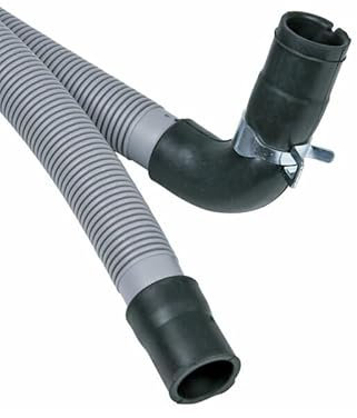 LUTH Premium Profi Parts Tubo di scarico compatibile con Samsung Dc97-14291b angolo/dritto 22/22 mm Ø 1,8 m per lavatrice