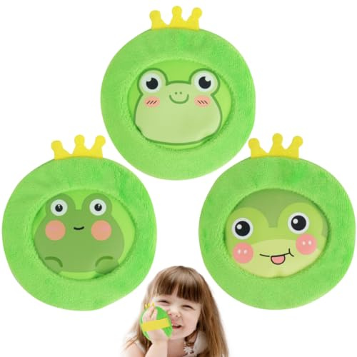 Hilph Kids Ice Packs for Boo Boos, Reuable Kids Hot Cold Packs with Handheld Straps and Soft Sleeves for Pain Relief, Ice Pack Cold Compress for Kids Bumps, Swelling, Wisdom Teeth (3 Frogs)