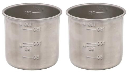 Japanese Rice Measuring Cup 2pcs Stainless Steel Measuring Cups Rice Cooker Measuring Cup Rice Cup for Dry and Liquid Ingredients