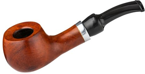 Angelo Pfeife Modell 6 braun gebogen mit Ring