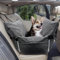 Johnear Hunde Autositz Sitzerhöhung Hundebett mit Sicherheitsleine für Mittlere Hunde 2 in 1 Hundebett mit 2 Taschen ，bis zu 30kg Haustier, Warmer Hundekorb Auto Reisebett für Hunde und Katzen