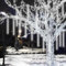 PEMOTech Weihnachtsbeleuchtung Außen,16 Röhren 40 CM 576 LEDs eiszapfen lichterkette außen，Wasserdichte Fallende Regen Lichter für Weihnachten Halloween Weihnachtsbaum, Weihnachtsdeko Aussen, Weiß