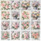 AHANDMAKER 12 Sheets Pink Rose & Peony Flower Border Transfers for Crafts - Vintage Flower Rub on Decal Stickers for Wood, Paper, Furniture DIY Home Decor - 5.5x5.5