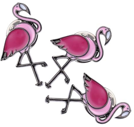 COLLBATH 3stücke Elegante Flamingo Brosche Pin Aus Teiliges Dekorative Anstecknadel Für Frauen Für Partys Hochzeiten Und Besondere Anlässe