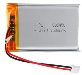 3.7V Lipo-Akku, 3.7V 1500mAh 803450 Lithium Polymer Ionen mit 2P-PH-Anschluss mit 2.0 mm Rastermaß
