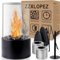 ZZXLOPEZ Chimenea Bioetanol Mesa, Chimenea de Mesa, Hoguera de Bioetanol Portátil con 2 Cámaras de Combustión, Duración de Combustión Infinita, para Interior y Exterior, Jardín, Balcón, Salón