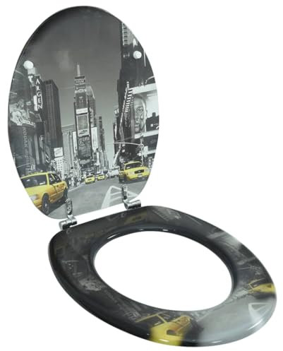 Abattant WC en MDF Motif New York 141481
