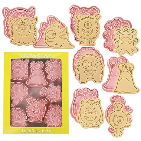 Halloween Backformen - 8 Stück -Keksformen, Halloween Ausstechformen | Geisterform Ausstechformen, Halloween Ausstechformen, 3D Halloween Ausstechformen, Halloween Ausstechformen