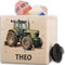 Personalisierte Holzspardose mit Traktor und Namen für Kinder | Spardose Holz mit Schlepper | Bulldog | Bauernhof | Kinderspardose Trecker - 10x10cm - Holz - Name des kindes kinderspardosen Jungen