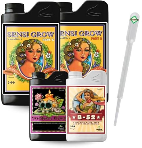 Weedness Advanced Nutrients Einsteiger Set Grow Dünger - Anbau Indoor Outdoor Garten Pflanzen Blumen Mineralisch Flüssig