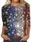 Damenkleider Sommer Sale Pailletten Oberteil Damen Lang Shirt Glitzer Elegant Longshirt Silvester Aesthetic Bluse Top Sweatshirt Rave Party Paillettenoberteil gratis Artikel 0 Euro